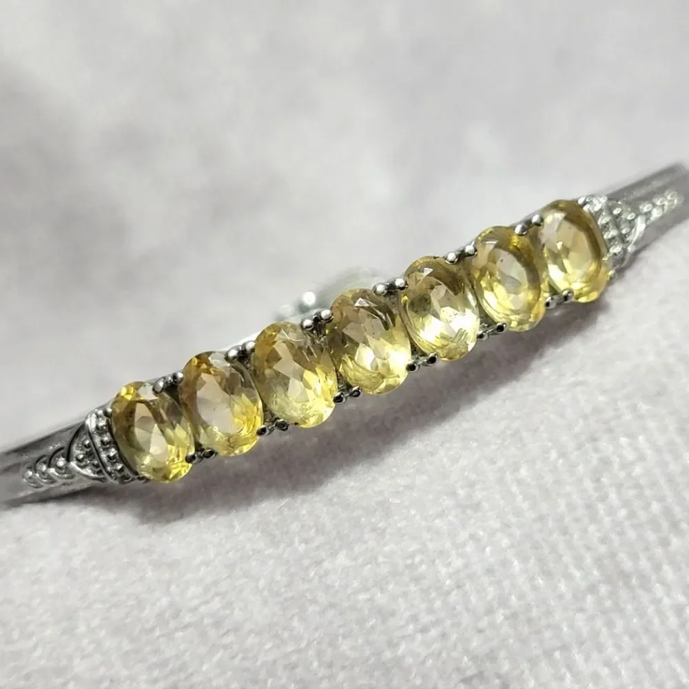 Brazilian Citrine Bangle Bracelet